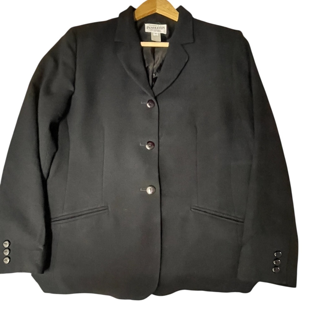 🖤🖤Pendleton Classic Black Women's Blazer 100% all season, virgin wool size 10
